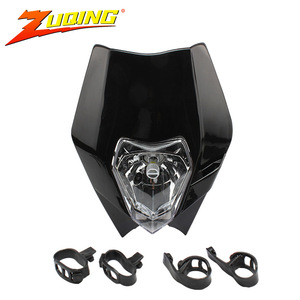 Carenado de Faro para Motocicleta Zuqing HL103 2 Negro, Kit de Iluminación Universal para Motocicleta Todoterreno con Soportes de Montaje - Product Image 1