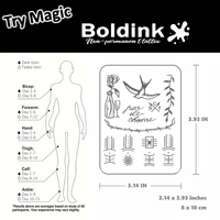 Tatouage au stylo Boldink personnalisé, motif hirondelle volante réaliste, citation en français, art corporel, imperméable, longue durée (2 semaines), encre Jagua Juice