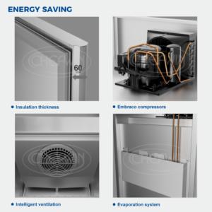 Réfrigérateur commercial vertical à porte simple KSC-H1D avec dégivrage automatique et contrôle numérique de la température KSU-H1FD Commercial Singl - Product Image 3