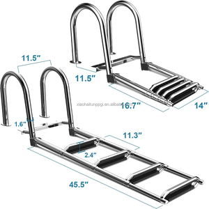 Échelles <span class=keywords><strong>en</strong></span> acier inoxydable de bateau de matériel marin de petit dauphin pour le yacht de <span class=keywords><strong>piscine</strong></span> - Product Image 1