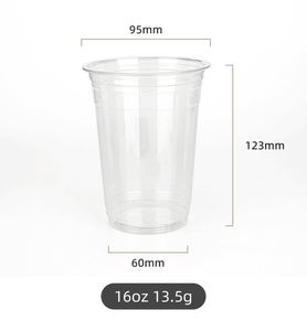 Custom Size and LOGO 12oz 14oz 16oz 22oz (95mm) clear Plastic <b>Cups</b>,disposable PET <b>Cold</b> Drink <b>Cups</b> With Lids - Product Image 3