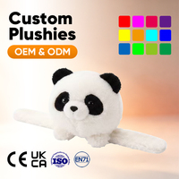 Peluche Personalizzato Super Morbido Panda con Braccialetto Comfort per Bambini - Bianco e Nero