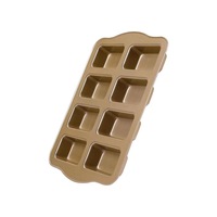 Moule à gâteau Financier en acier au carbone à 8 cavités, plaque de cuisson rectangulaire antiadhésive pour mini-pains, biscuits et brownies, pour la cuisson au four
