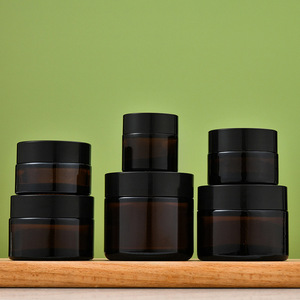Wholesale in Stock Eco-friendly Leak-proof Glass Cream Jars 5g-30g Face Cream Containers Screw <b>Cap</b> Round Jars - Product Image 4