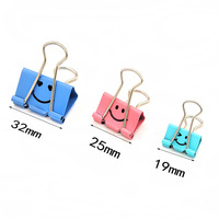 Pinces à reliure Trombones colorés Pinces à papier Clips de taille assortie Cadeaux de professeur de bureau avec visage souriant creux mignon coloré