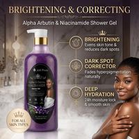 Gel Douche Alpha Arbutin 1000ml Hydratant Éclaircissant Peau Vente en Gros Marque Privée OEM ODM Promotion