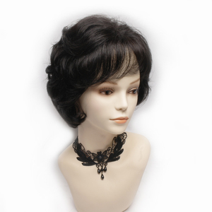 Perruque en cheveux humains ondulés volumisante de 8 pouces, couleurs naturelles, clip-in, légère, bonnet de chimiothérapie par WIGTS, livraison rapide - Product Image 2
