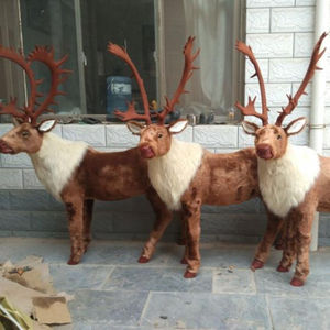 Decoración Navideña de Ciervo de Peluche para Escaparates de Centros Comerciales, Adornos de <span class=keywords><strong>Alce</strong></span>, Suministros de Decoración Navideña, Simulación de Ciervo - Product Image 2