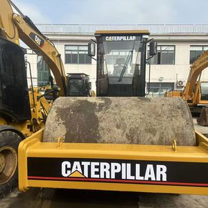 Compacteur à rouleaux vibratoire à moteur diesel Caterpillar CAT CS-683E d'occasion, d'origine Japon/USA, en bon état, en vente en stock - Product Image 2
