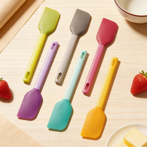 Silicone Spatulas Set 6 Pieces Oven Safe <b>Hand</b> <b>Wash</b> Only For Baking Cooking Utensils - Product Image 1