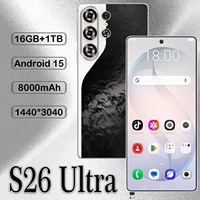 Teléfono Celular Profesional S26 Ultra Desbloqueado, Doble SIM, Android 15, Red Global para Mayoristas de Fabricantes de Móviles