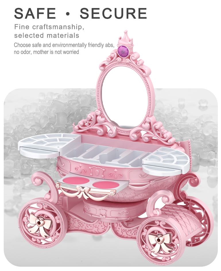 Newest beauty play make up table play set cosmetic toys fashion girls dress up set toys beauty set kids makeup toy kit for girls