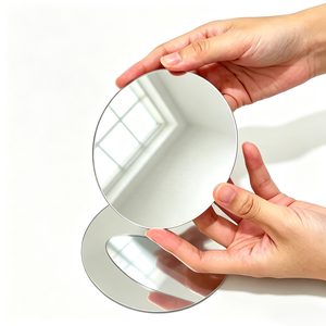 Round PETG Safety <b>Mirror</b> Sheets Shatterproof Flexible <b>Plastic</b> Toy <b>Mirror</b> for Kids Toy DIY Craft Children Play House - Product Image 1
