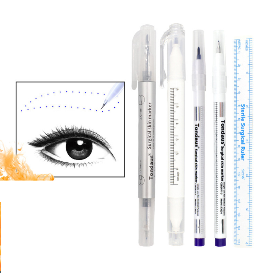 Корейская Полуперманентная татуировочная маркерная ручка, линия губ, дизайн в форме бровей, ручка для позиционирования кожи с одной двойной головкой, водонепроницаемая ручка