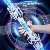 Детский телескопический световой меч с двумя головками и мигающими LED-лампами, крутая игрушка для косплея для мальчиков