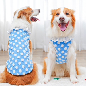 Pet <b>Clothes</b> Polka Dot Lace Vest Winter Dog <b>Cat</b> Apparel <b>For</b> Small Medium Pets Warm Cozy Outfit Fashionable Pet Wear - Product Image 4
