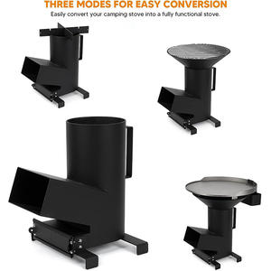 <span class=keywords><strong>Estufa</strong></span> de cohete de acero para leña 3 en 1, <span class=keywords><strong>estufa</strong></span> para acampar al aire libre - Product Image 6