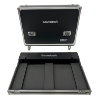 Flight case à roulettes OEM pour console de mixage numérique Soundcraft ZED-436, avec couvercle rabattable et 6 pieds en caoutchouc