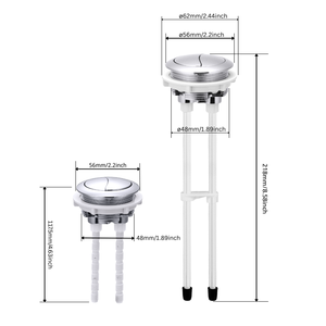 <span class=keywords><strong>Bouton</strong></span> de <span class=keywords><strong>chasse</strong></span> <span class=keywords><strong>d</strong></span>'<span class=keywords><strong>eau</strong></span> double rond en ABS chromé T2205 de 48 mm pour réservoir de toilette, <span class=keywords><strong>bouton</strong></span> <span class=keywords><strong>poussoir</strong></span> avec design moderne pour utilisation hôtelière - Product Image 2