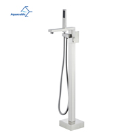 Robinet de bain de luxe en laiton à levier unique, mitigeur de baignoire sur pied, robinet de baignoire à montage au sol