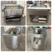 Voedselverwerkingsfabriek Keuken Gember Ui Cassave Bieten Lotuswortel Yam Aardappel Wortel Borsteltype Schil- en Wasmachine