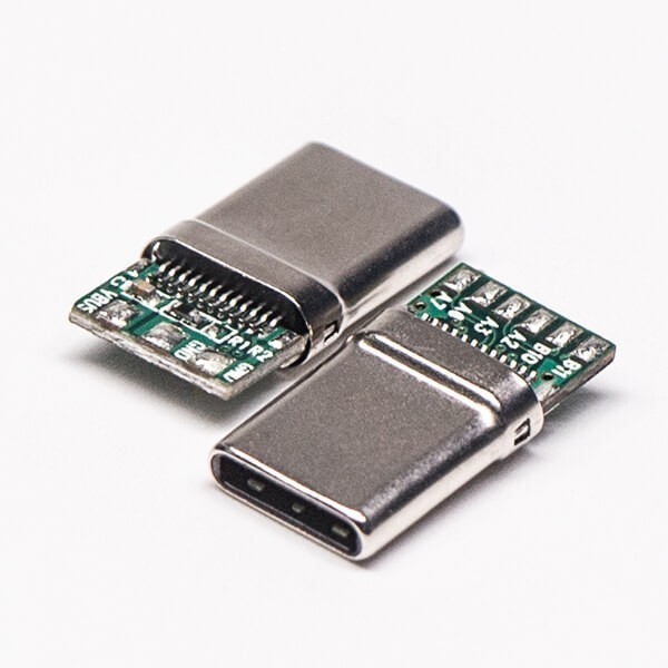 Custom Plug USB Type C 24pin PCB Male Panel Mount Socket Plug 3.0 3.1 Stainless Steel Copper Alloy Contacts