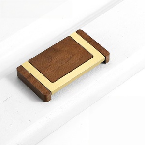 Poignée de tiroir dissimulée en alliage de zinc et bois de noyer, finition noir, or, laiton antique, bronze, pour armoires de cuisine en bois - Vente chaude - Product Image 3