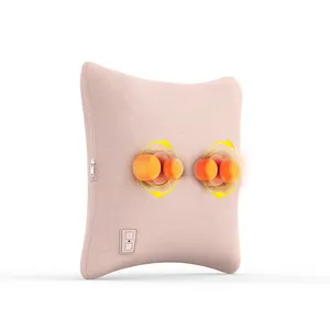 2022 hot sales electric pillow massager heat kneading shoulder neck back full body deep tissue shiatsu massage cushion