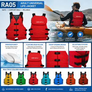 Chaleco <span class=keywords><strong>Salvavidas</strong></span> Waterfun de Espuma NBR PVC 100N con Certificación CE para Adultos, para Rafting, Kayak, Parque Acuático, Venta al Por Mayor, Logotipo OEM - Product Image 4