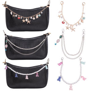 Cadena de cintura de moda con colgante de concha marina, estrella de mar, oso y gema, con perlas, para mujer, accesorio de moda. - Product Image 1