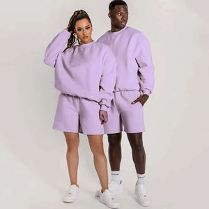 Ensemble de survêtement décontracté pour hommes de haute qualité à manches courtes Full-Zip Running Jogging Athletic Sweat-shirt - Product Image 2