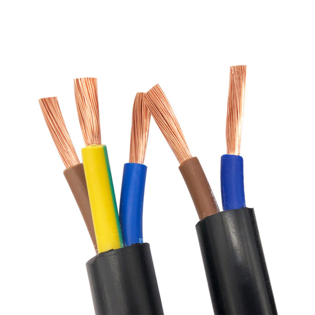 H05vv-f RVV 3core Stranded Oxygen Free Copper Conductor PVC Insulation Sheathed Super Flexible IP67 Rated Cable 3*1.5mm 3*2.5mm