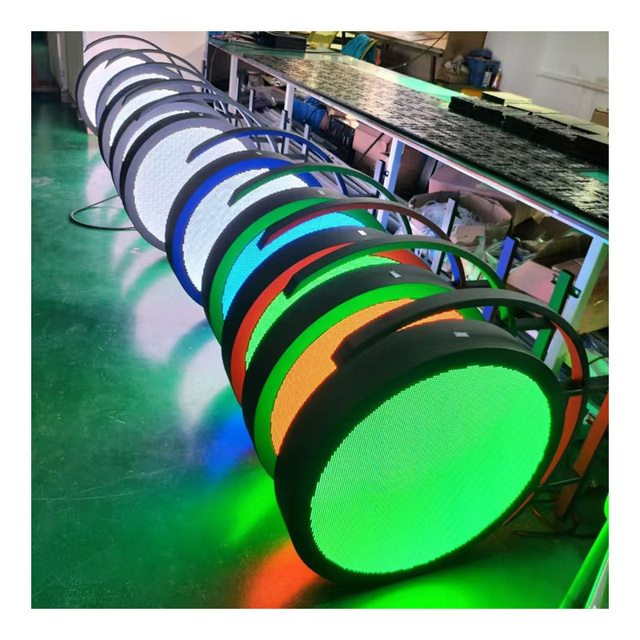 Outdoor Waterproof Round LED Display Screen Endless Logo Advertising Wifi 4G Function 5V Voltage IP65 Rated Enterprise Brand LED