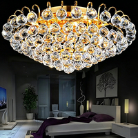 Lustre en cristal K9 de luxe DUOMEIJU, doré, hauteur réglable, moderne, pour la maison ou le bureau, éclairage LED au plafond, angle de faisceau de 360°, haute luminosité