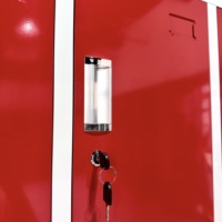 Armoire casier à 9 portes en acier thermolaqué avec serrure à clé, idéale pour l'école, le dortoir, la salle de sport et le rangement du personnel - Offre Spéciale