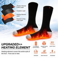Beheizbare Socken für Männer und Frauen Wiederaufladbar Waschbar für Jagd Camping Wandern Spazieren Angeln Radfahren Outdoor-Arbeit
