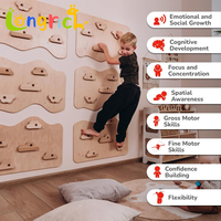 Panneau d'escalade Montessori avec poignées en bois et design modulaire, aire de jeux intérieure unisexe pour tout-petits, pour salle de jeux et usage domestique