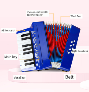 Accordéon miniature pour enfants à 7 et 17 touches, en ABS, instrument de musique éducatif portable pour enfants, vente en gros - Product Image 6