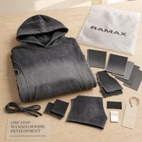 Sweat à capuche noir 450 GSM avec coutures apparentes, effet vieilli, style streetwear pour homme, personnalisable OEM ODM, vente en gros