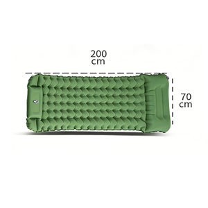 Colchón de Aire Inflable Ultraligero de TPU Extendido e Impermeable, Colchoneta para Dormir de Camping con Bomba de Pie Integrada y Almohada - Product Image 4