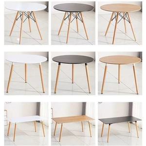 新生产斯堪的纳维亚北欧实木中密度纤维板餐桌书桌简单家居家具套装 - Product Image 5