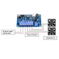 DC 12V 24V 4A contrôle de température du ventilateur 2/3/4 câble châssis ventilateur Module de régulation de vitesse PWM Thermostat régulateur de vitesse avec capteur