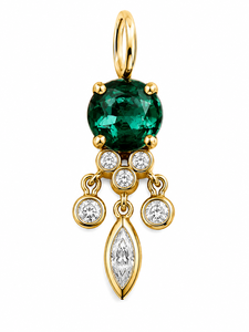 Pendentif en or 14 carats avec pierre de tourmaline naturelle, bijoux fins faits à la main élégants pour femmes - Product Image 3