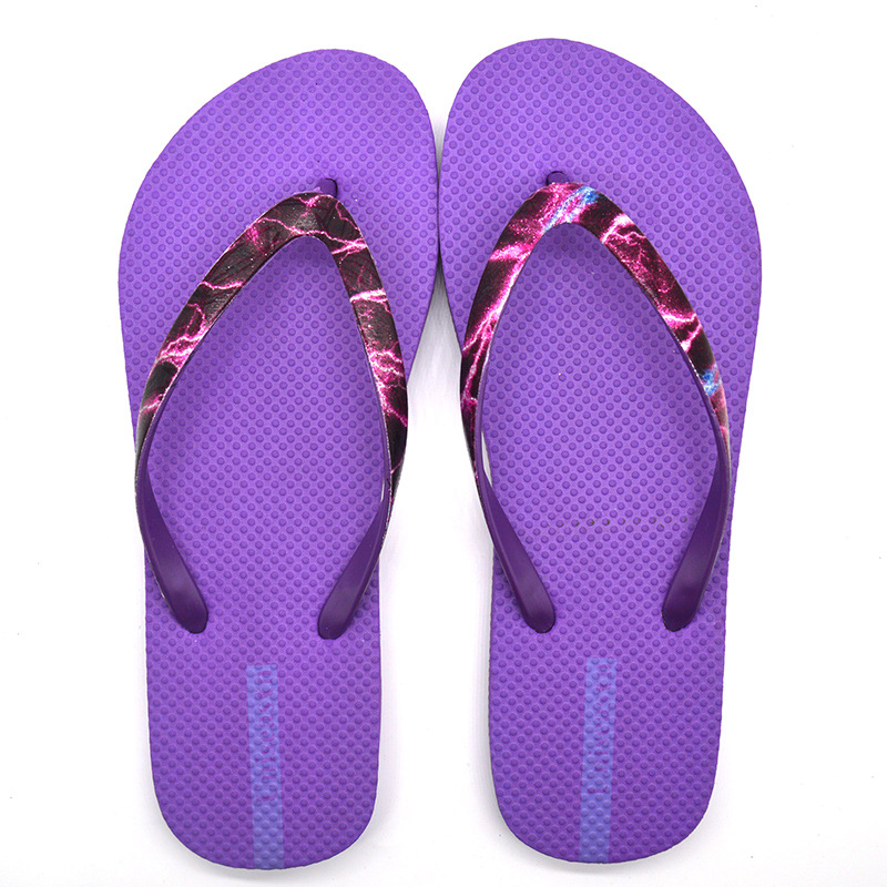 Simple Solid Color Clip Foot PVC PE Beach Slippers Summer Couples Filp Flops Slipper