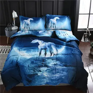 Hot Selling Home Textile Quilt Starry Sky Foreign Trade Three Piece Set Winter Quilt Bedding Hot 3D