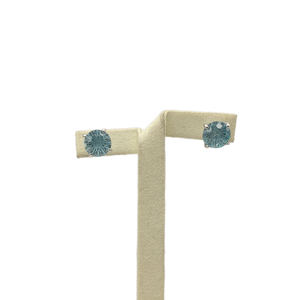 Cổ Điển Rhodium/18K Vàng Mạ Cổ Điển Sơ khai Bông Tai Cho Phụ Nữ Hợp Thời Trang Kết Cấu Bông Tai Với Màu Xanh Zircon Kim Cương Engagement Quà Tặng - Product Image 1