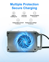 Chargeur de batterie pour kart de course LNLEE 48V 20A 58.4V, chargeur résonant LLC avec courbe de charge intelligente pour karting industriel
