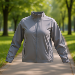 Chaqueta Bomber Adidas para Mujer, Color Gris Sólido, Talla L, Delgada, con Capucha, Cierre de Cremallera, Ropa Deportiva de Primavera, Tejido de Poliéster - Product Image 2