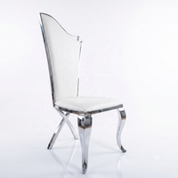 Chaises de banquet et d'événements de mariage en métal argenté velours, finition laquée haute brillance, style moderne et luxueux