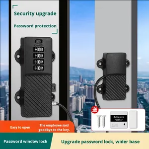 Cerradura de Seguridad Moderna con Contraseña de Tornillo ABS, Antiapertura de Ventanas, Cerradura Suave <span class=keywords><strong>para</strong></span> Ventanas <span class=keywords><strong>Corredizas</strong></span>, Protección <span class=keywords><strong>para</strong></span> Bebés, Puerta de Armario - Product Image 5